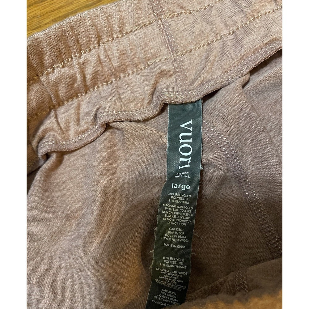 Vuori Performance Joggers Womens Large Heather Pink Dream Knit Tapered Excellent - Picture 6 of 6